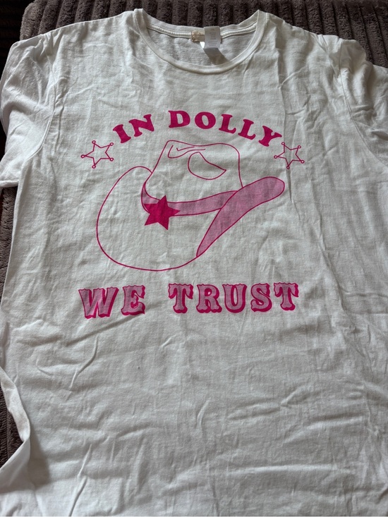 Altar'd State Tops - Altar'd State White Tee with Pink Cowgirl Graphic
